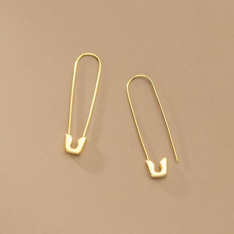 Safety Pin Hoop Earrings