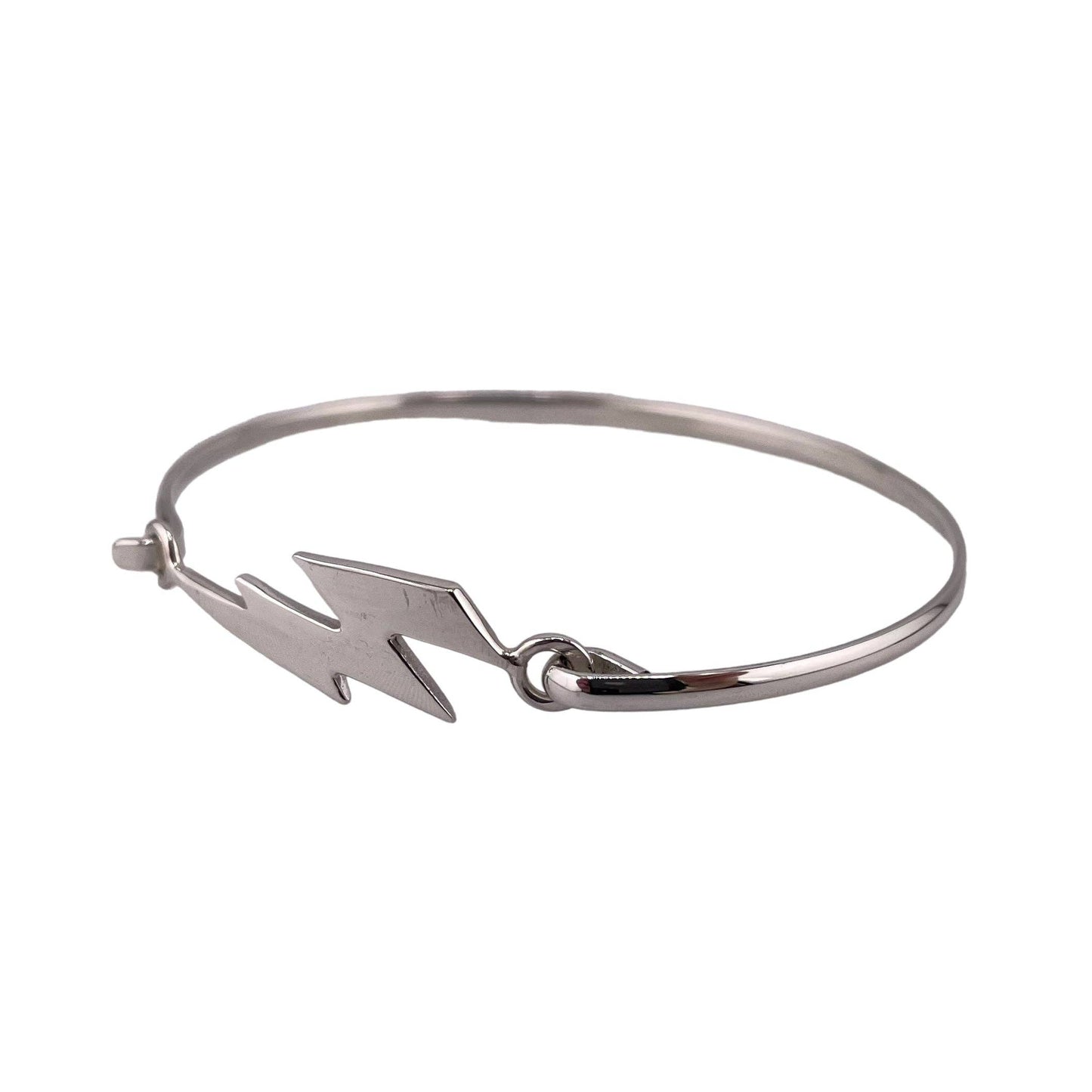lightning bolt hinge bangle sterling bracelet