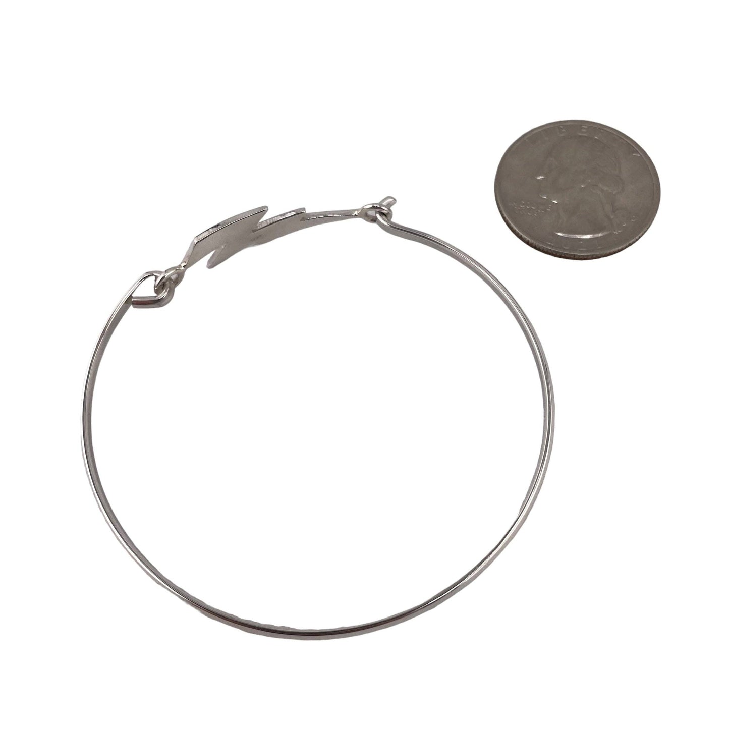 lightning bolt hinge bangle sterling bracelet