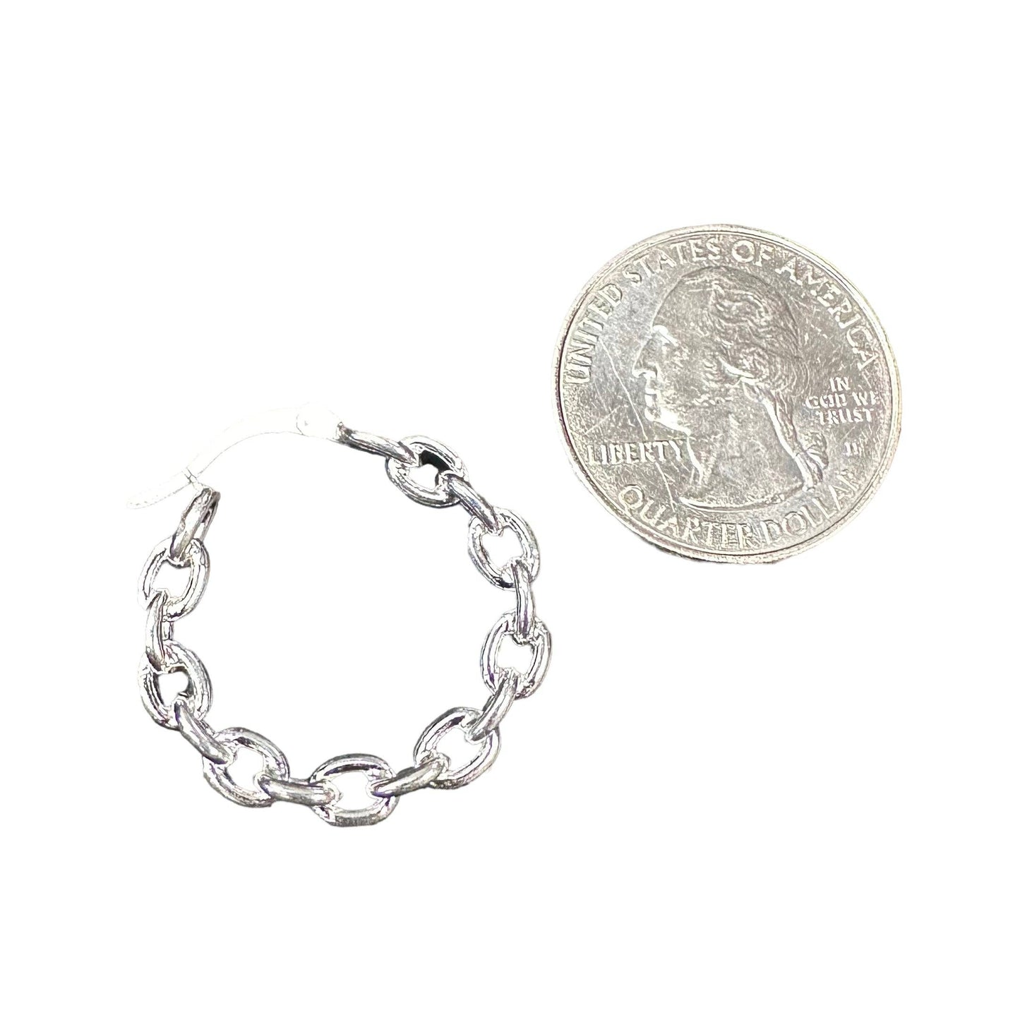 chain link sterling earrings