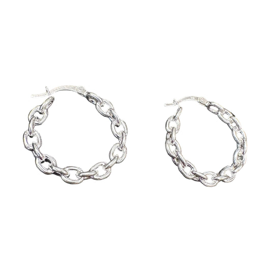 chain link sterling earrings