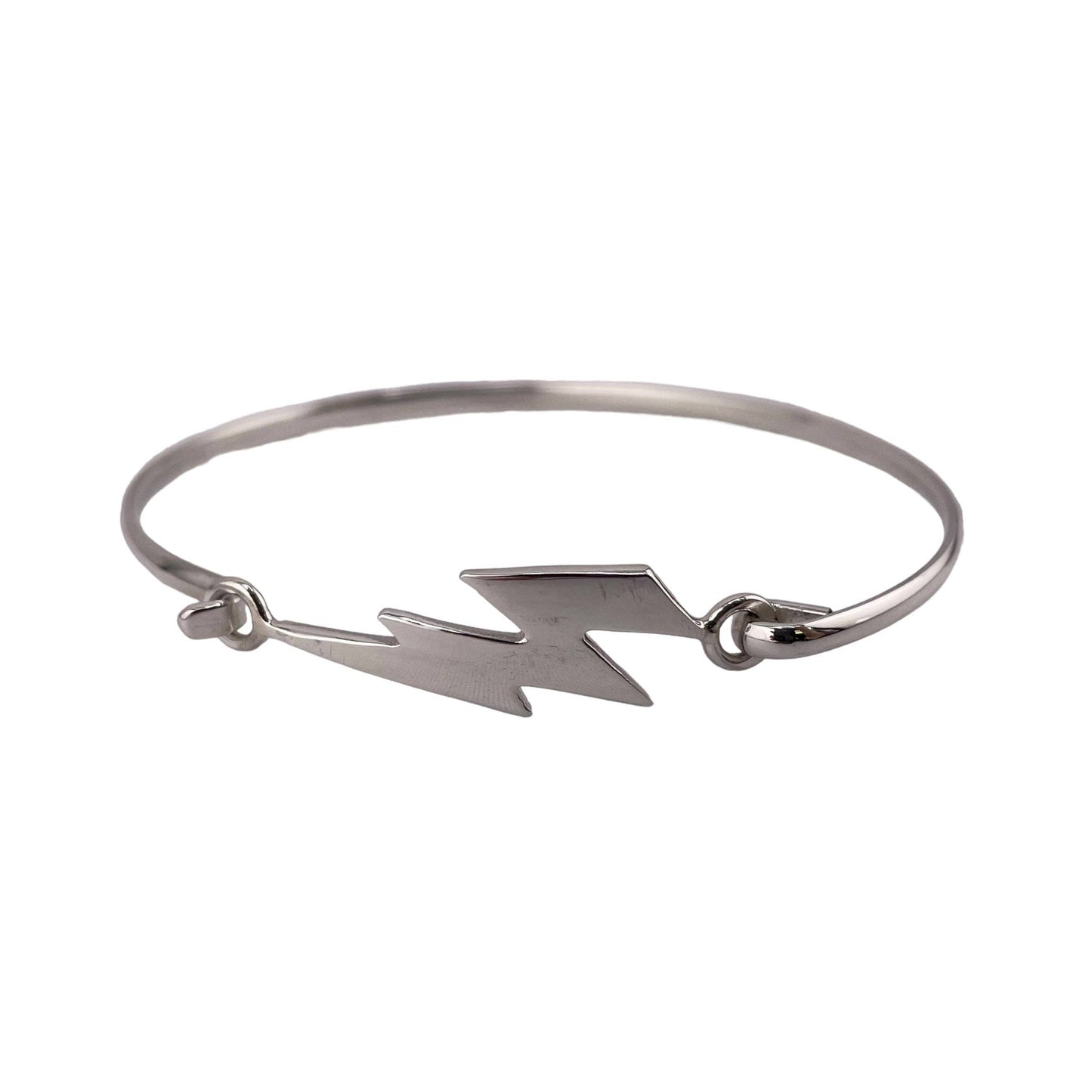 lightning bolt hinge bangle sterling bracelet
